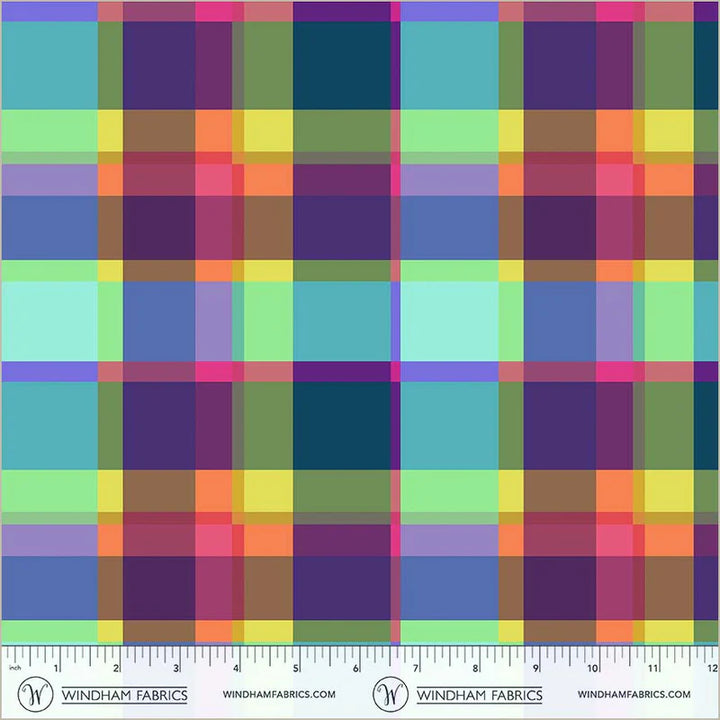 Windham Fabrics - Natalie Barnes - Winding Road - Summer Plaid in Multi (Canvas)