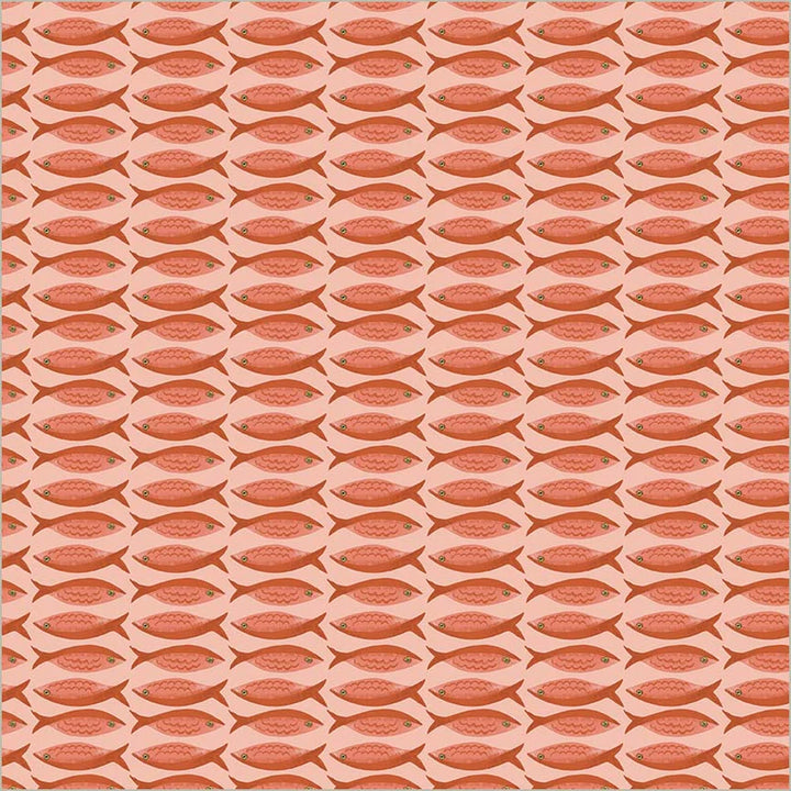 Windham Fabrics - Jennifer Moore/Monaluna - Villa Sol - Little Fishies in Salmon