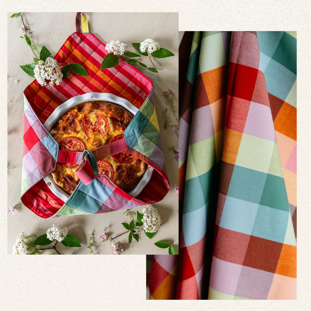 Art Gallery Fabrics - Suzy Quilts - Picnic Wovens - Large Plaid in Rainbow