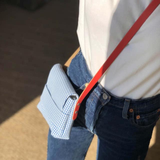 Miyako - Echtlederriemen Cross-Body in Vermilion