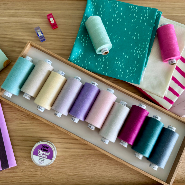 Spatz &amp;amp; Lux Edition - Mettler Perfect Quilting Thread - Set mit 12 Spulen je 1000 Meter