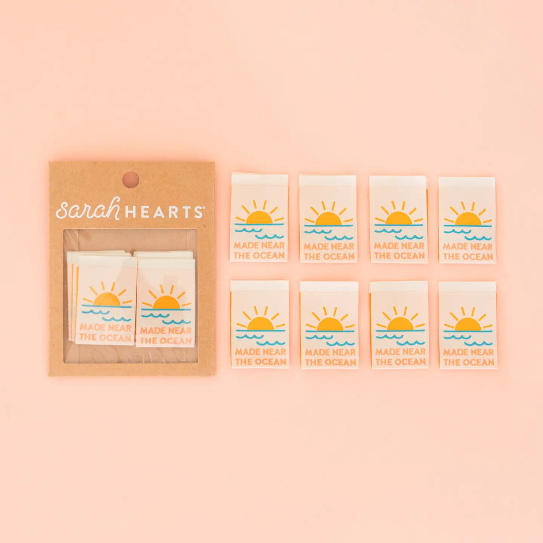Webetiketten von Sarah Hearts: Made near the Ocean (8 Stück)