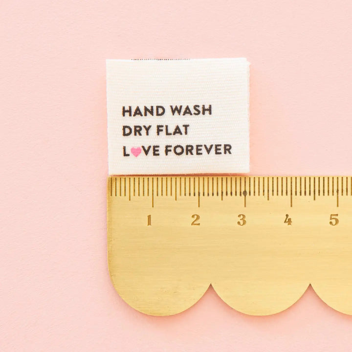 Webetiketten von Sarah Hearts: Hand Wash Dry Flat (8 Stück)
