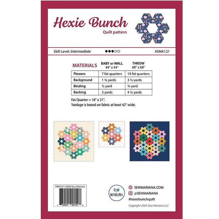 Schnittmuster Quilt "Hexie Bunch" von Mariana Diaz / Sew Mariana (englisch)
