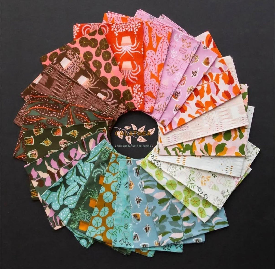 Ruby Star Society - Collaborative Collection - Calathea - Overlapping Leaves in Cocoa