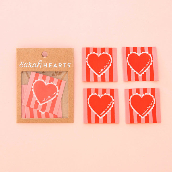 Webetiketten von Sarah Hearts: Made with Love Valentines Heart