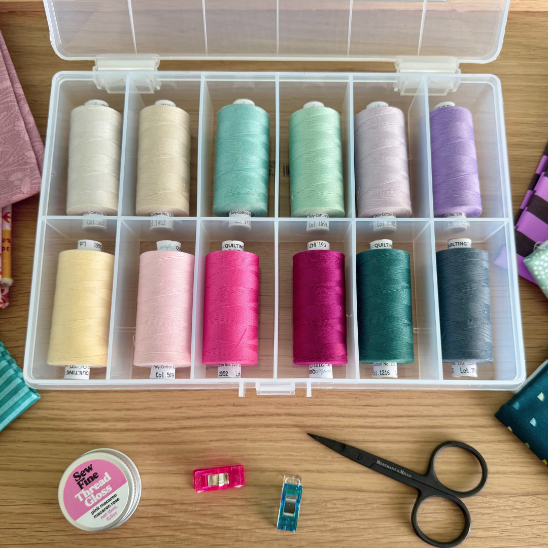 Spatz &amp;amp; Lux Edition - Mettler Perfect Quilting Thread - Set mit 12 Spulen je 1000 Meter
