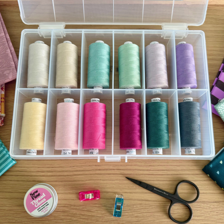 Spatz &amp;amp; Lux Edition - Mettler Perfect Quilting Thread - Set mit 12 Spulen je 1000 Meter