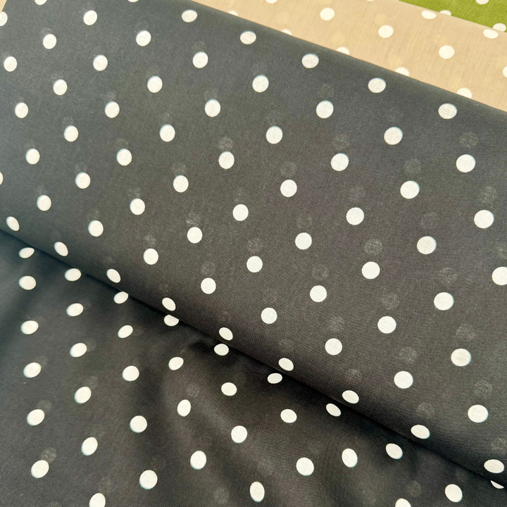 Kokka - Suplima Premium Cotton Dot - Schwarz