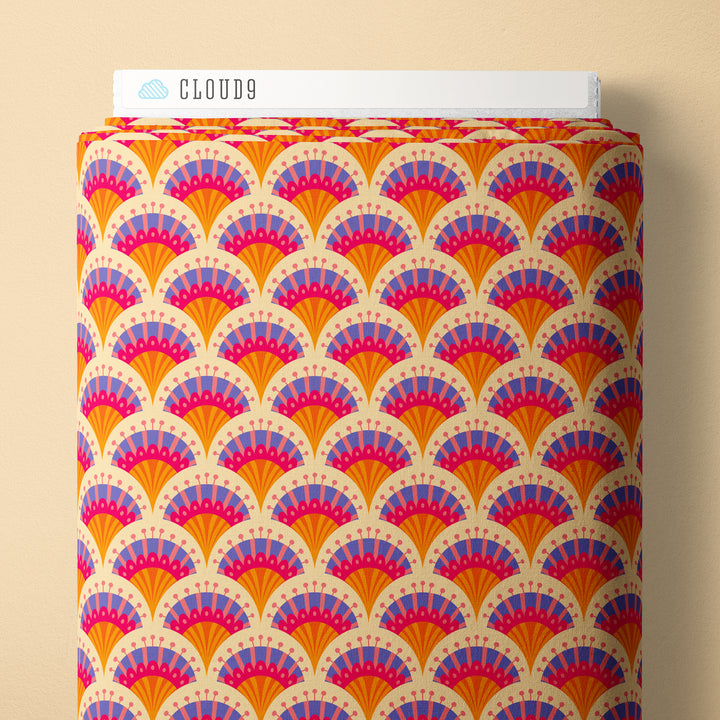 Cloud9 – Jojulein Design – Blooming Garden – Fan Flowers in Pale Orange