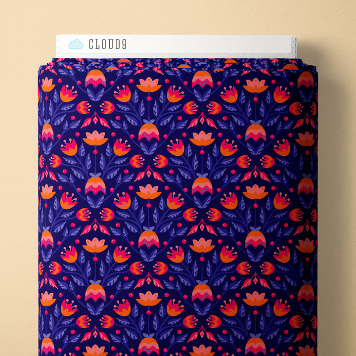 Cloud9 – Jojulein Design – Blooming Garden – Full Bloom in Navy