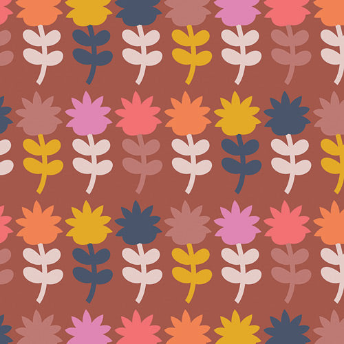 Art Gallery Fabrics - Dana Willard - Cinnamon Toast - Mini Dutch Bloom Cinnamon