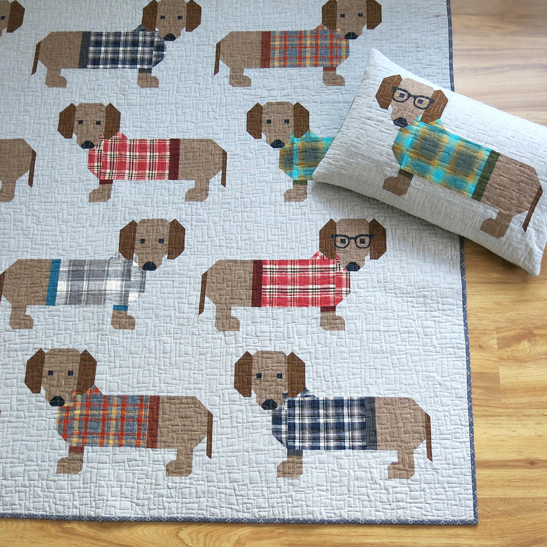 Dogs in Sweaters Quilt Schnittmuster (englisch)
