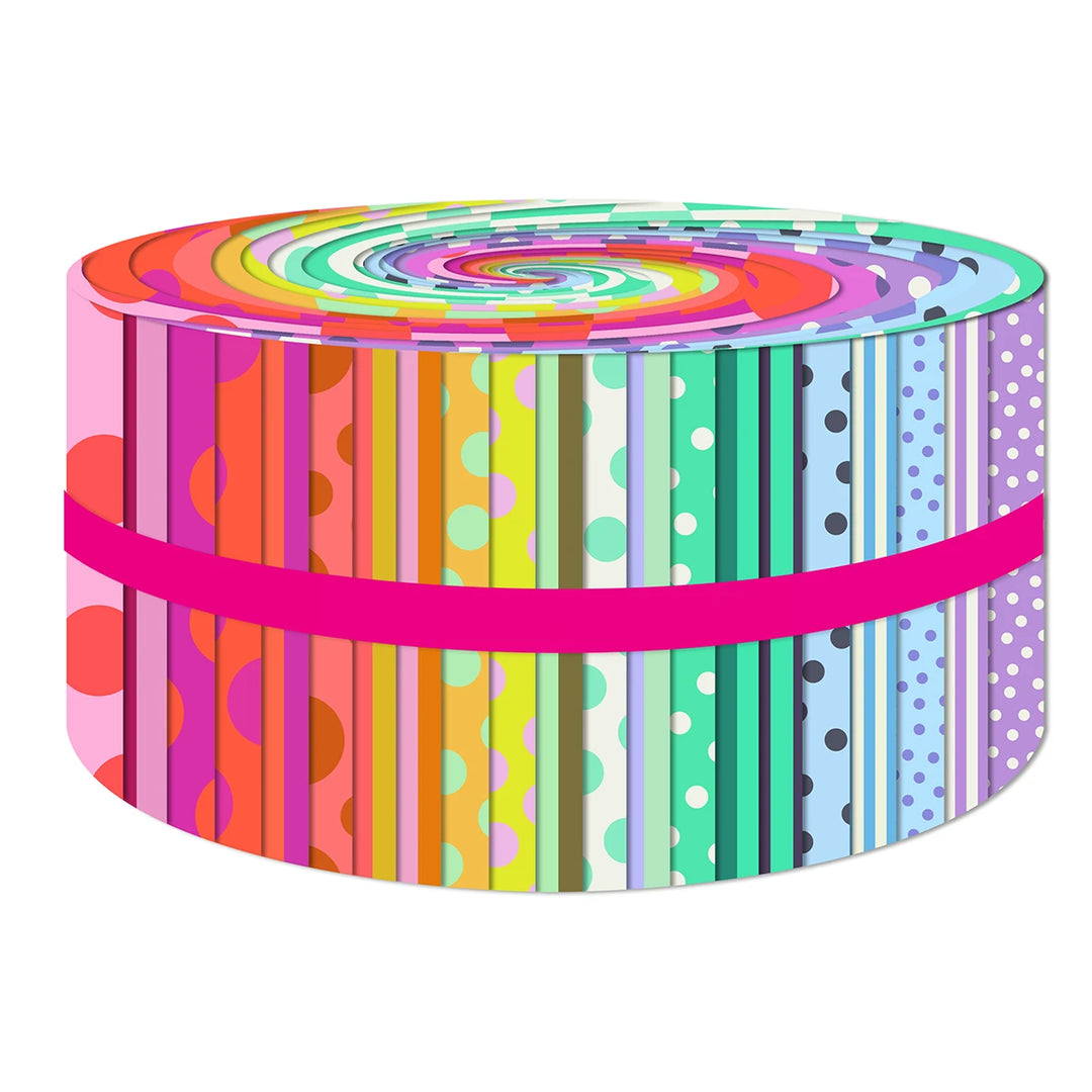 Vorbestellung - FreeSpirit - Tula Pink - Sticks and Stones - Jelly Roll (Auslieferung März 2027)