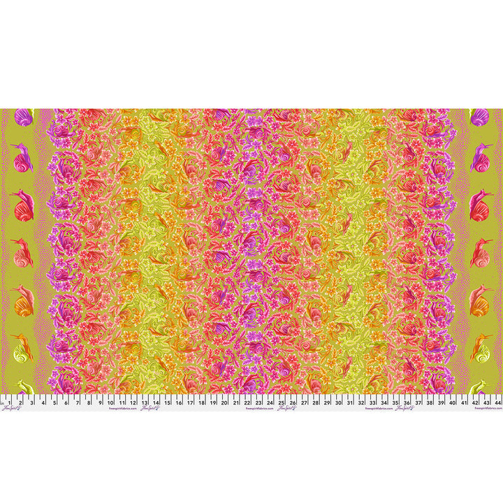Vorbestellung - FreeSpirit - Tula Pink - Down to Earth - Snail It! in Afterglow (Auslieferung März 2027)