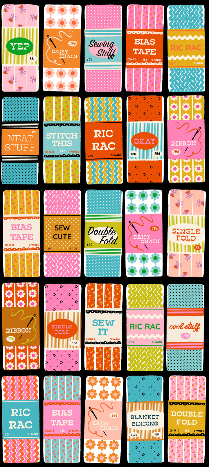 Ruby Star Society - Collaborative Collection - 1-800-Notion - Sew Cute in Soft Black