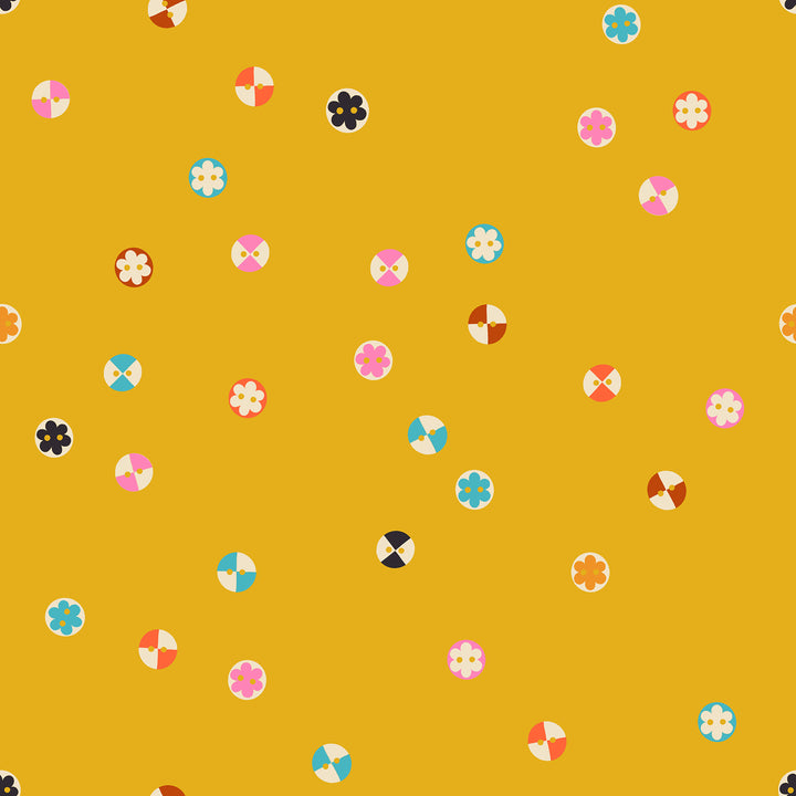 Ruby Star Society - Collaborative Collection - 1-800-Notion - Button in Goldenrod