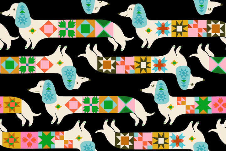 Ruby Star Society - Collaborative Collection - 1-800-Notion - Quilty Dog in Soft Black