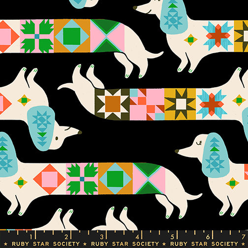 Ruby Star Society - Collaborative Collection - 1-800-Notion - Quilty Dog in Soft Black