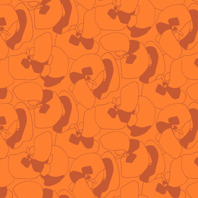 Ruby Star Society - Carolyn Friedlander - Memento - Seagrapes Canvas in Orange