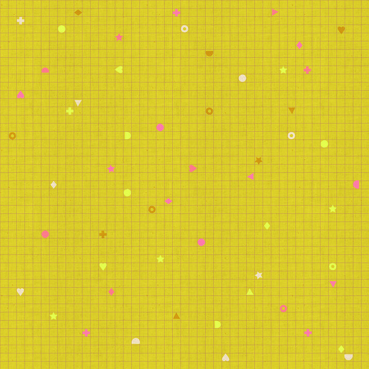 Ruby Star Society - Rashida Coleman-Hale - Lofi Linen - Citron Power Grid (85% BW und 15% Leinen)