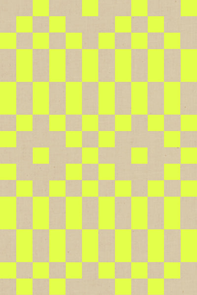 Ruby Star Society - Rashida Coleman-Hale - Lofi Linen -  Neon Yellow Bitmapped (85% BW und 15% Leinen)