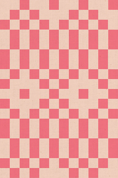 Ruby Star Society - Rashida Coleman-Hale - Lofi Linen -  Neon Coral Bitmapped (85% BW und 15% Leinen)