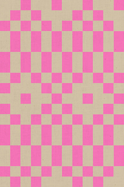 Ruby Star Society - Rashida Coleman-Hale - Lofi Linen -  Neon Pink Bitmapped (85% BW und 15% Leinen)