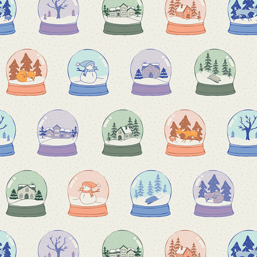 Art Gallery Fabrics - AGF Studio - Frost &amp; Fir - Snowglobes Scenes