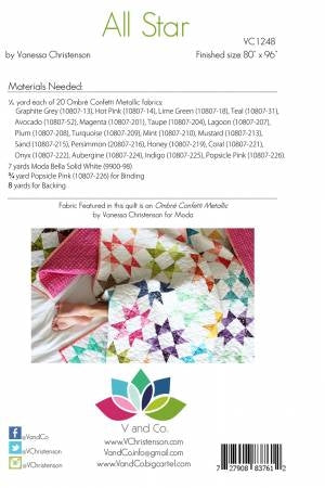 Schnittmuster Quilt "All Star" - V and Co.