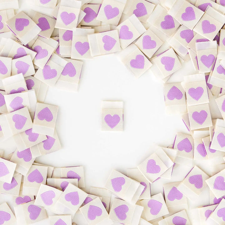 Webetiketten von Sarah Hearts: Purple Heart (8 Stück)