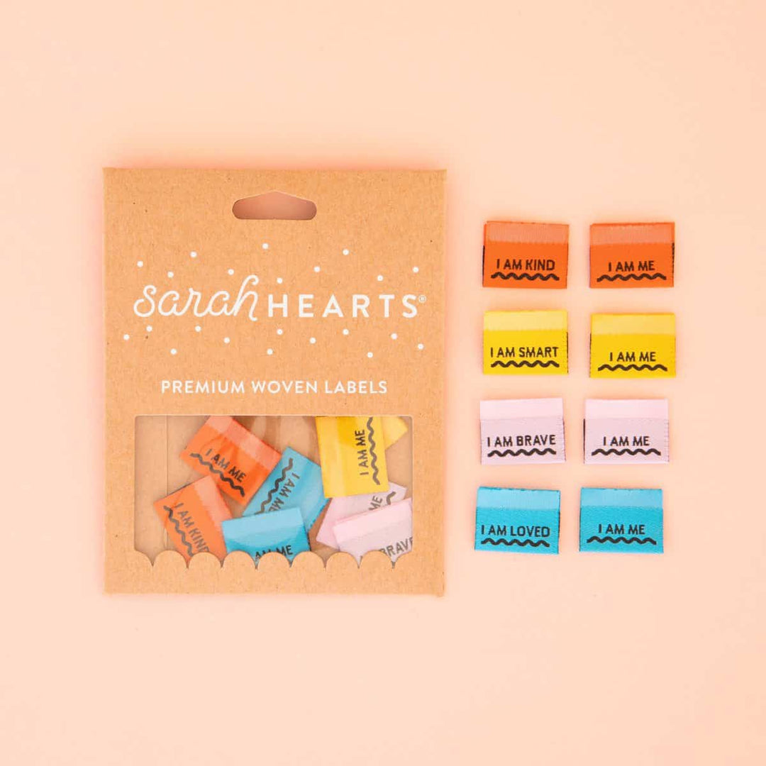 Webetiketten von Sarah Hearts: Affirmations Multipack (8 Stück)