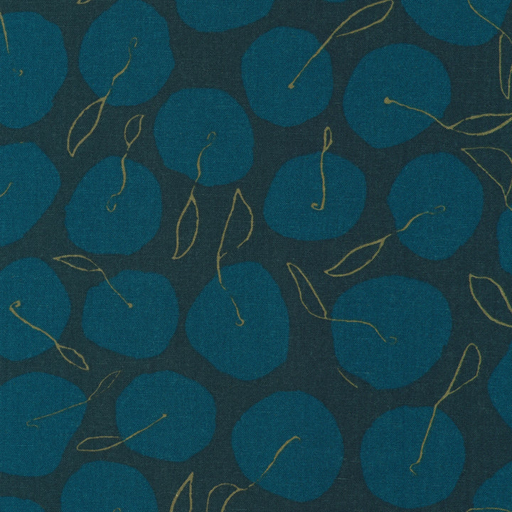 Robert Kaufmann - Anna Graham/Noodlehead - Orchard Run - Fruit in Navy (Canvas)