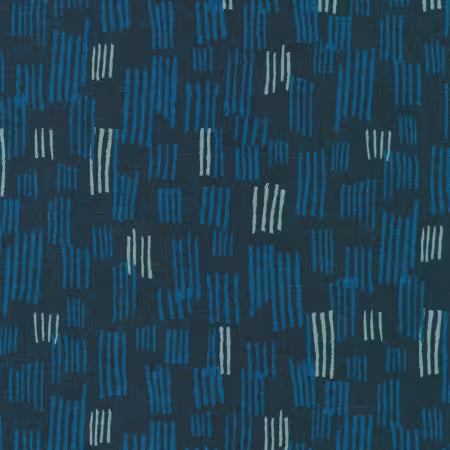 Robert Kaufmann - Anna Graham/Noodlehead - Orchard Run - Lines in Blue (Canvas)