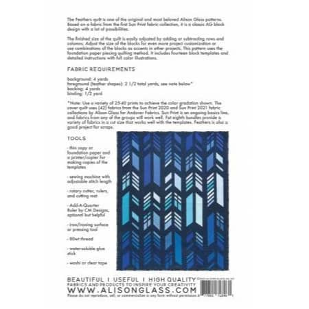 Quilt Pattern - Alison Glass - Feathers (Englisch)