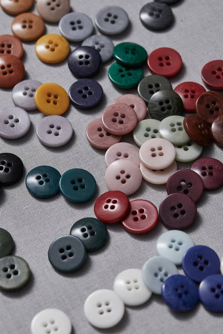 MeetMilk - Plain Corozo Button 15mm in Deep Green