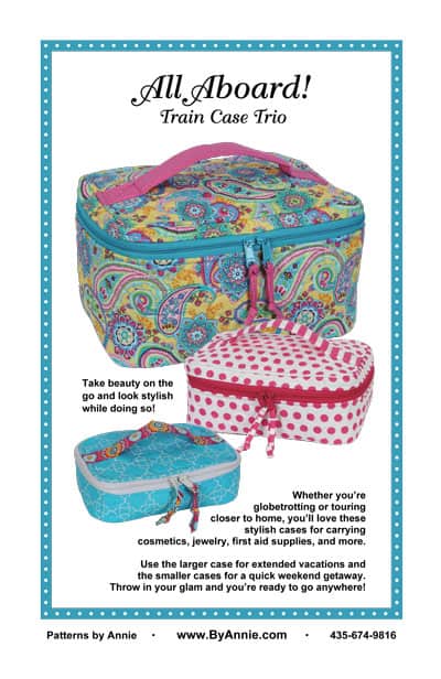 Schnittmuster by Annie "All Aboard" Train Case Trio (englisch)