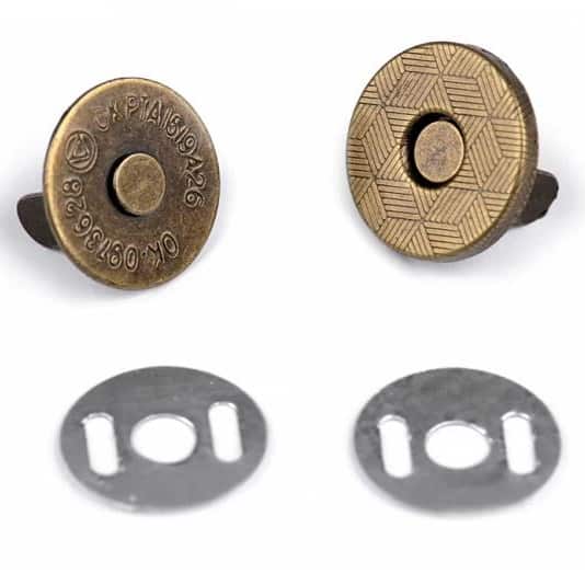 Magnetverschluss dünn Ø14 mm in Antik Gold