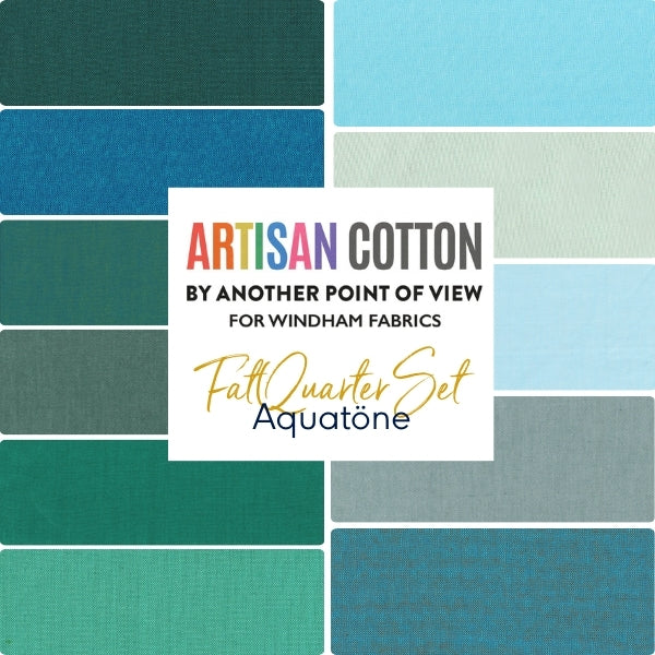 Windham Fabrics - Artisan Cotton  - Fat Quarter Set "Aquatöne" (11teilig)