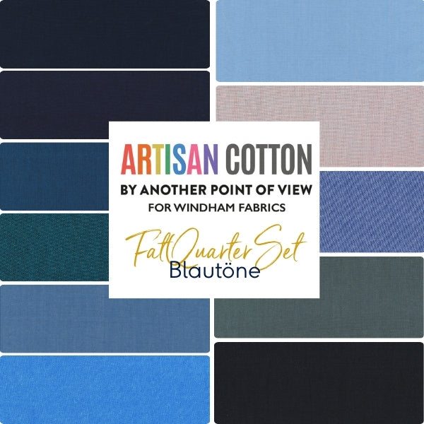 Windham Fabrics - Artisan Cotton  - Fat Quarter Set "Blautöne" (11teilig)