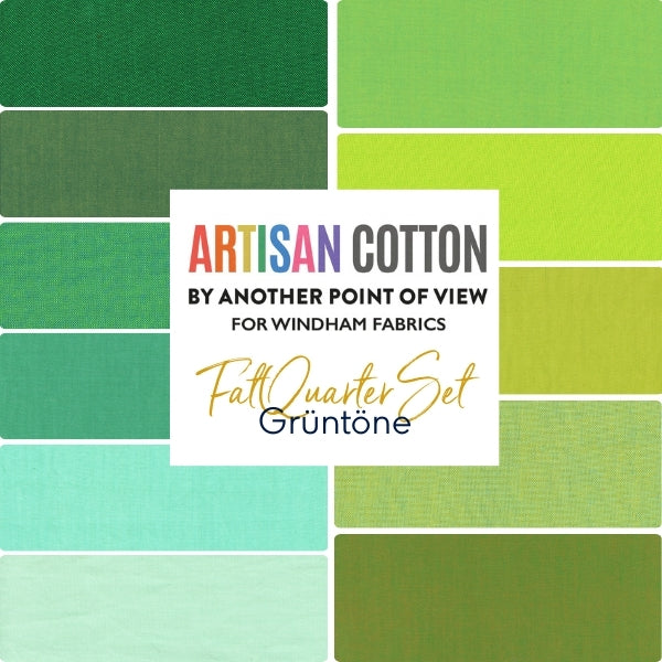 Windham Fabrics - Artisan Cotton  - Fat Quarter Set "Grüntöne" (11teilig)