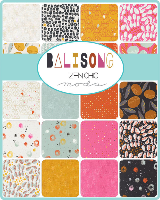 Moda Fabrics - Zen Chic - Balisong - Shell Mosaic Geometrics in Midnight