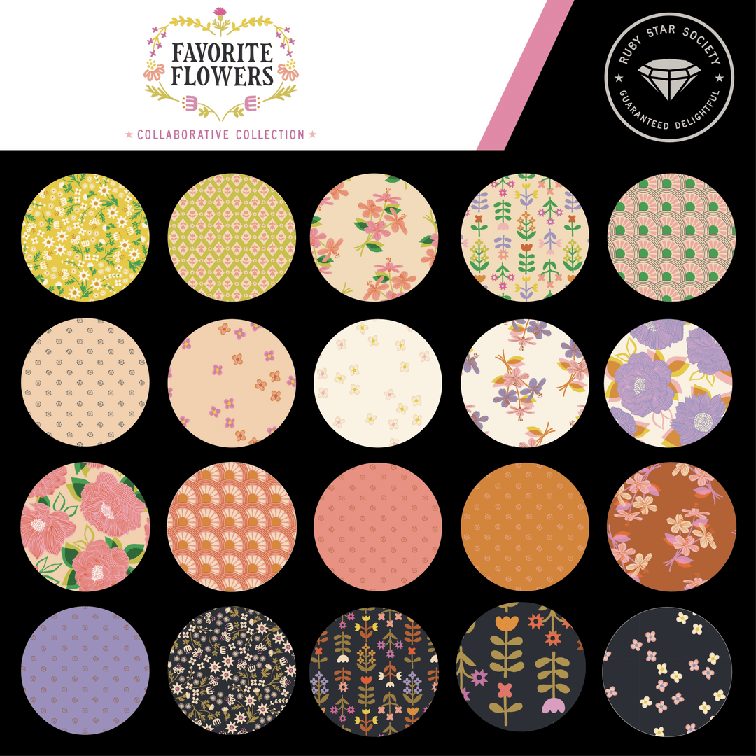 Ruby Star Society - Favorite Flowers - Blooming Wideback in Balmy (Extrabreiter Rückseitenstoff)