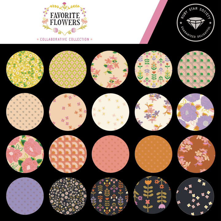 Ruby Star Society - Favorite Flowers - Blooming Wideback in Balmy (Extrabreiter Rückseitenstoff)