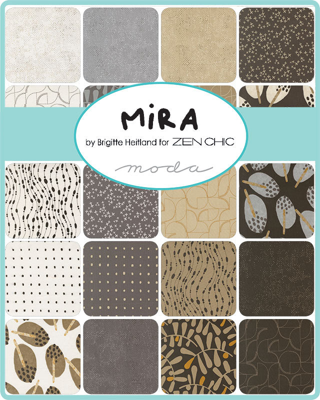 Moda Fabrics - Zen Chic - Mira - Whisper in Graphite