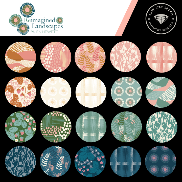 Ruby Star Society - Jen Hewett - Reimagined Landscapes - Aerial View in Teal