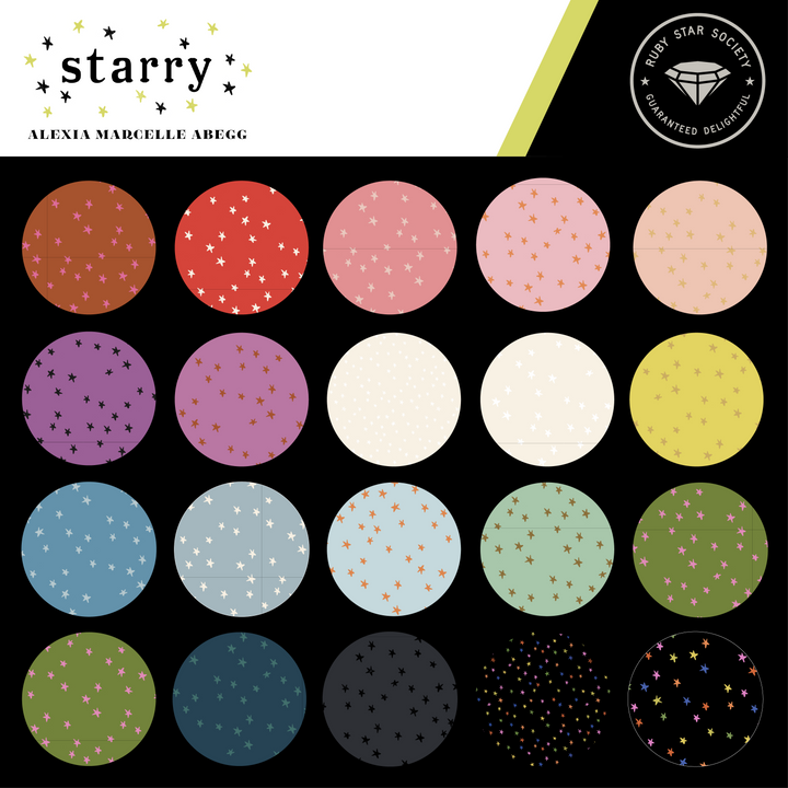 Ruby Star Society - Alexia Abegg - Starry - Neue Farben 2025 - Mini Charm Pack (42-teilig)