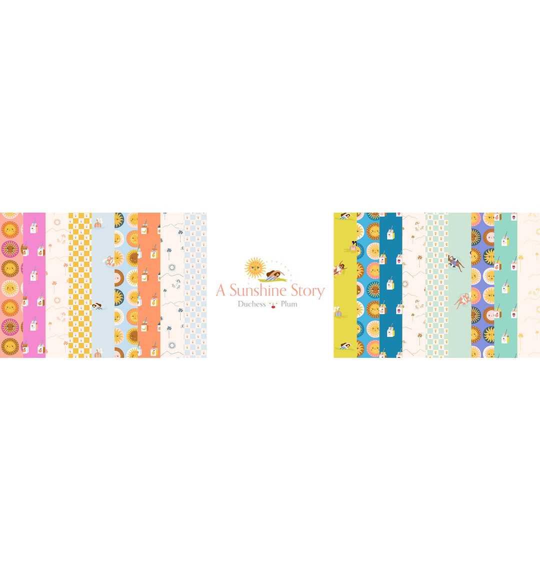 Cotton+Steel - Duchess Plum - A Sunshine Story - Picnick in Sunshine Check