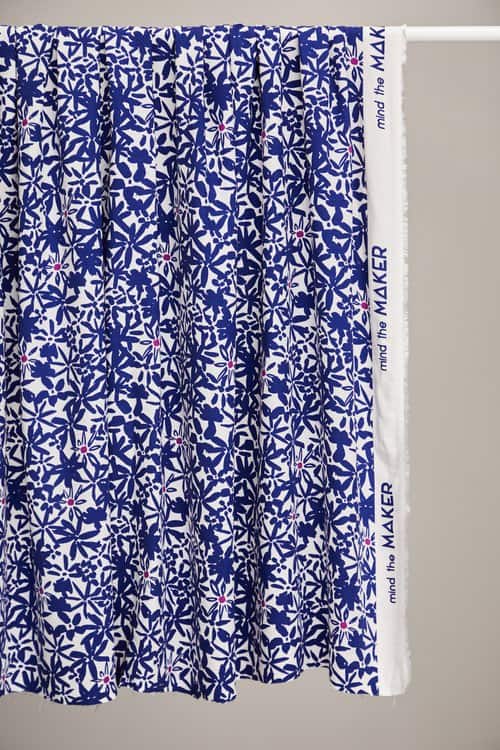 Mind the Maker - Leia Crepe Flowery in Cobalt Blue