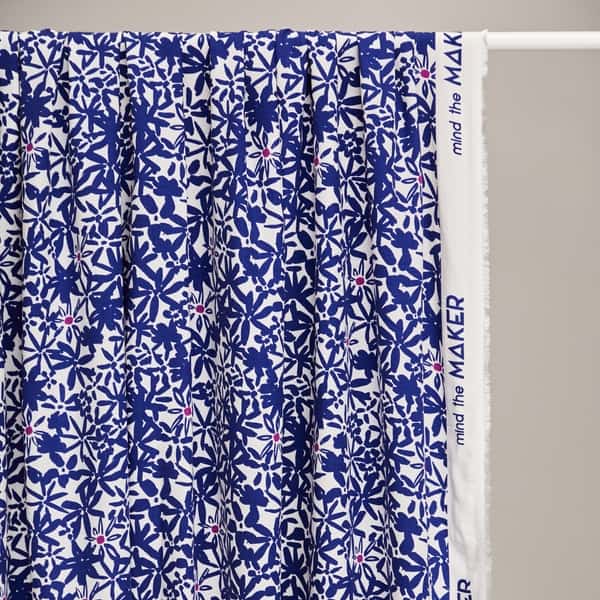 Mind the Maker - Leia Crepe Flowery in Cobalt Blue